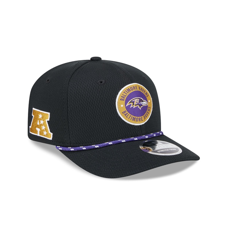 Baltimore Ravens 2024 Sideline 9SEVENTY Stretch-Snap Hat One Size