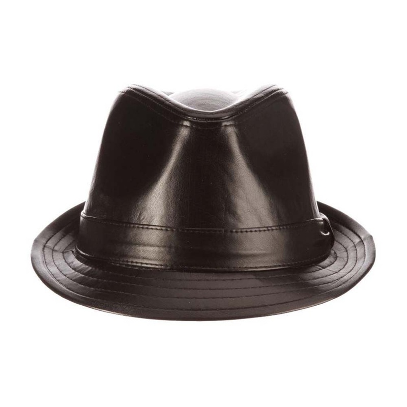 Brown Vegan Leather Fedora – Dorfman Pacific Hats Brown Large