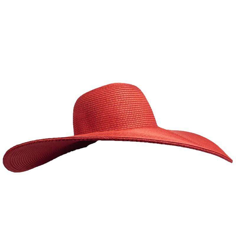 Extra Large Brim Beach Hat Red