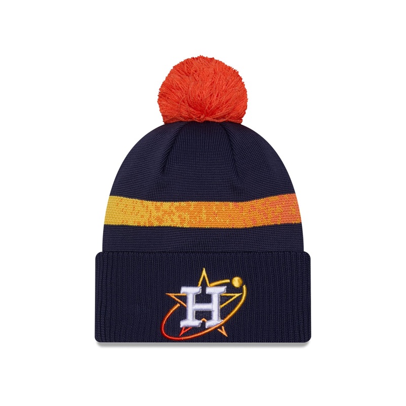 Houston Astros City Connect Pom Knit Hat One Size