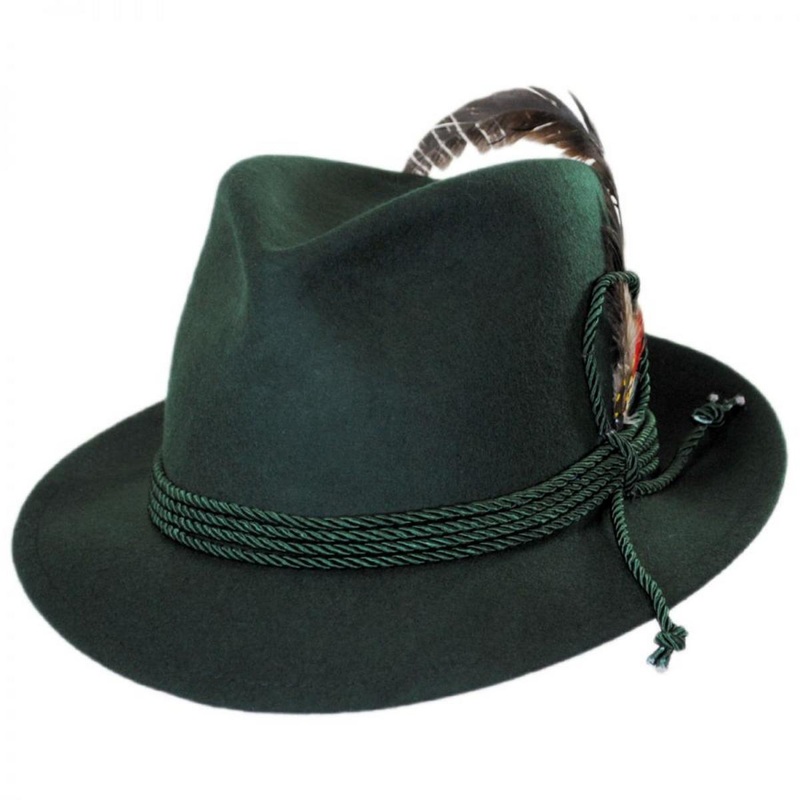 Made in the USA – Classics Wool Felt Bavarian Hat DARK GREEN S