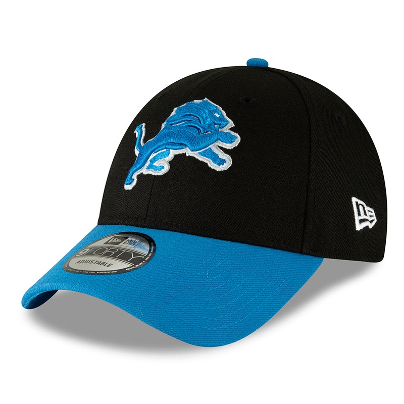 New Era 9FORTY Detroit Lions Baseball Cap – NFL The League – Black-Blue Adjustable