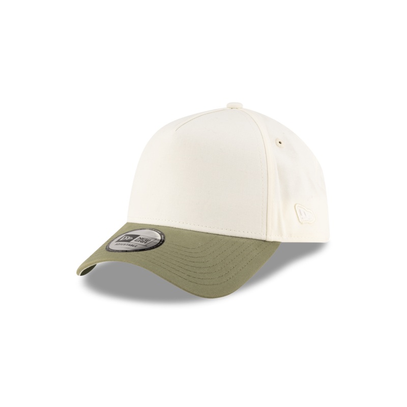 New Era Branded High Twist Chrome White 9FORTY A-Frame Adjustable Hat One Size