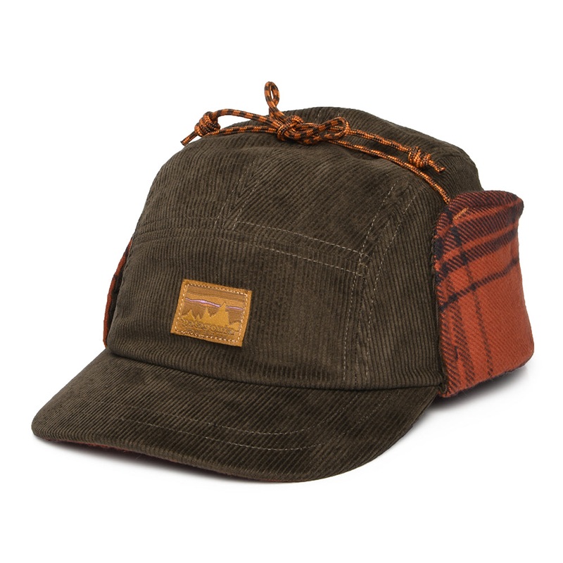 Patagonia Hats Range Corduroy 5 Panel Cap With Earflaps – Walnut S
