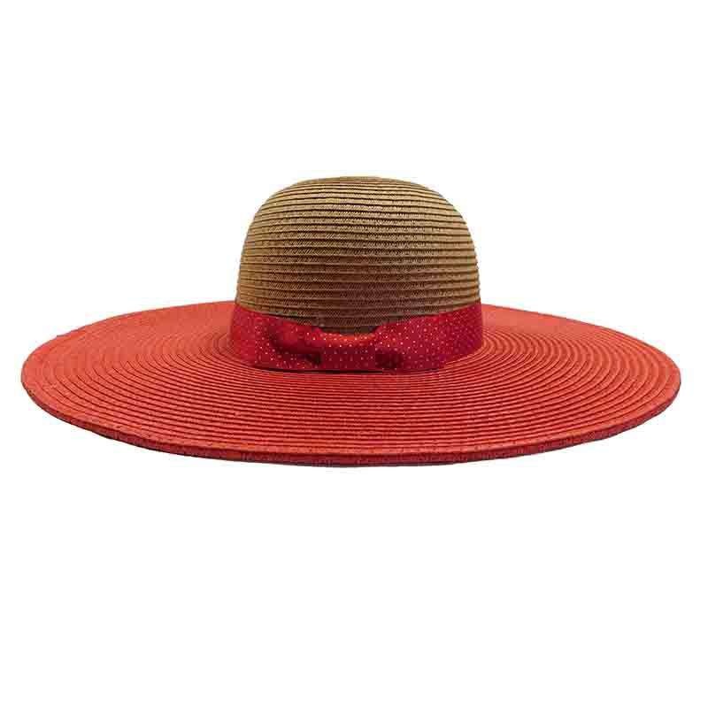 Red Polka Dot Ribbon Bow Summer Floppy Hat – Jones New York Red