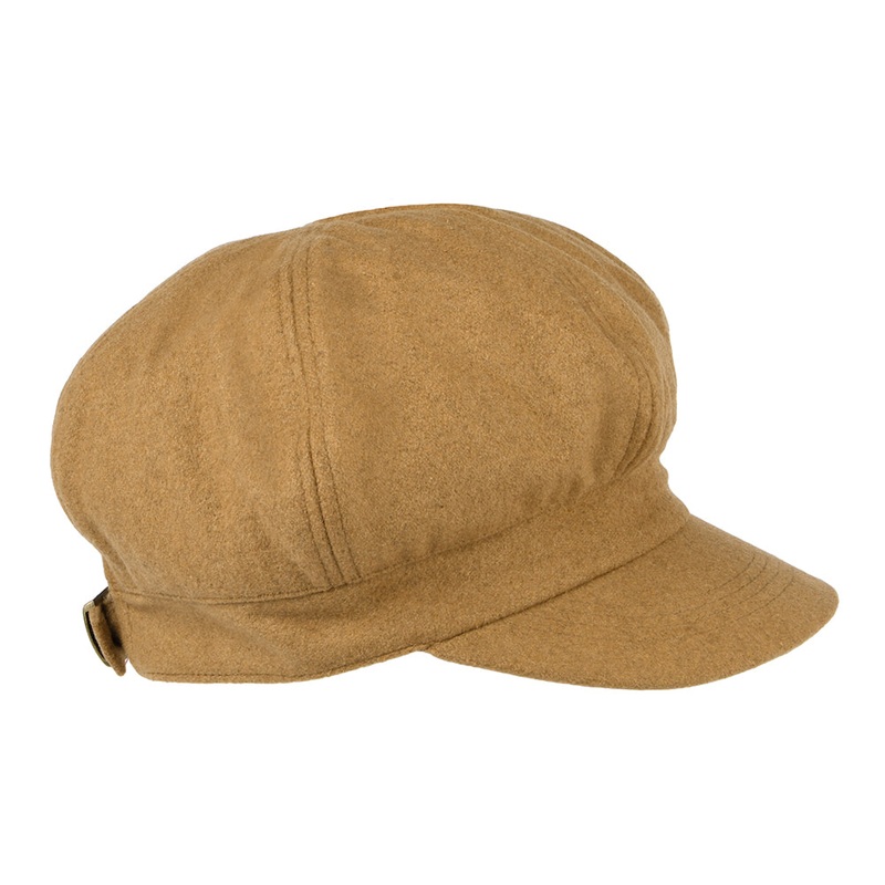 sur la tte Wool Blend Baker Boy Cap – Camel Adjustable