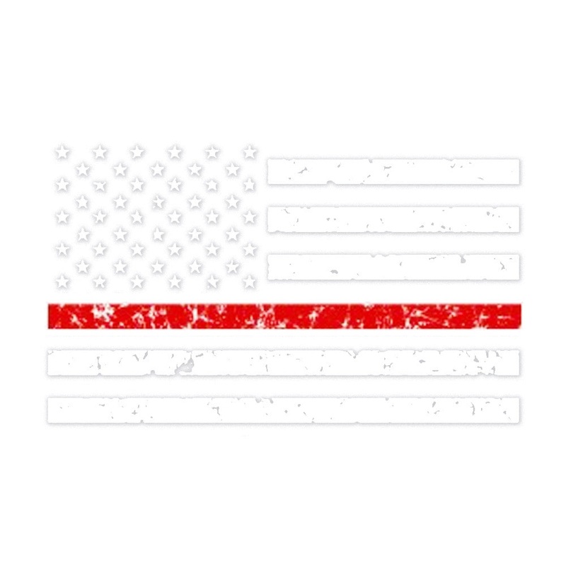 We Serve Red Line Flag Heat Transfers Red White One Size