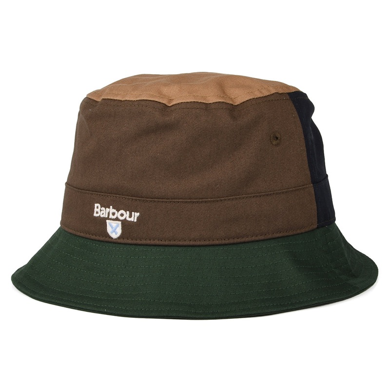 Barbour Hats Laytham Cotton Bucket Hat – Olive-Multi S