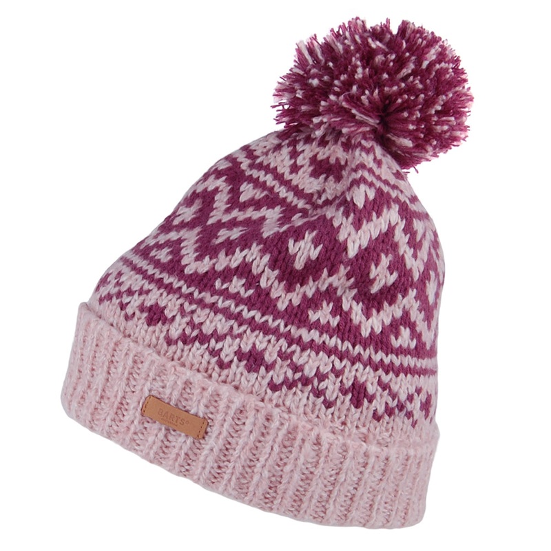Barts Hats Romance Bobble Hat – Pink-Burgundy 1-Size