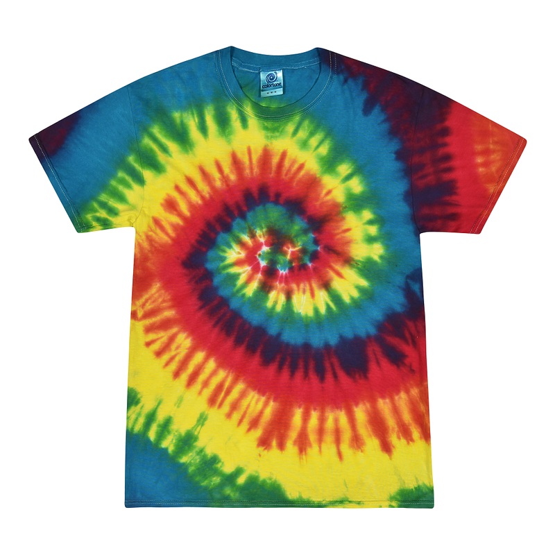 Colortone 1000 Multi-Color Tie-Dyed T-Shirt – Reactive Rainbow Reactive Rainbow S