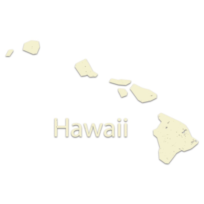 Cream Vintage Hawaii Map Default Title One Size