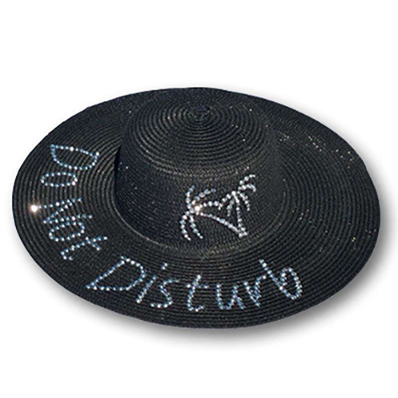 Do Not Disturb-Jewel Floppy Hat Black