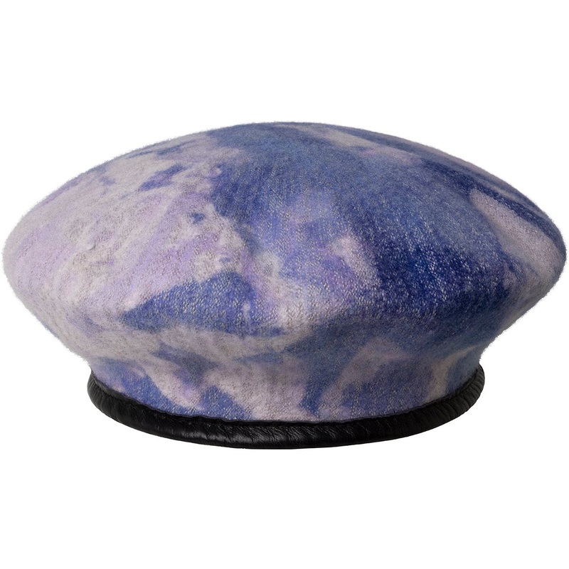 Heathered Tie Dye Beret Black/Grey S