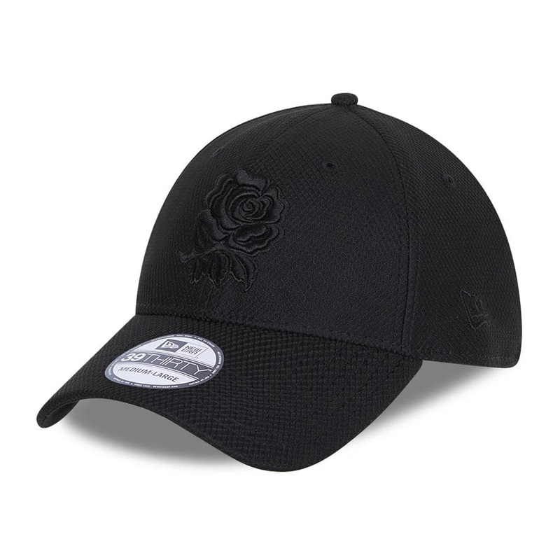 New Era 39THIRTY England Rugby Baseball Cap – Diamond Era – Black Small/Medium