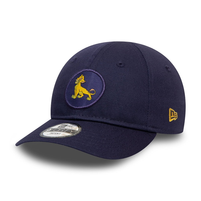 New Era Baby 9FORTY Simba Baseball Cap – Disney Lion King Character Logo – Navy Blue Infant 1-Size