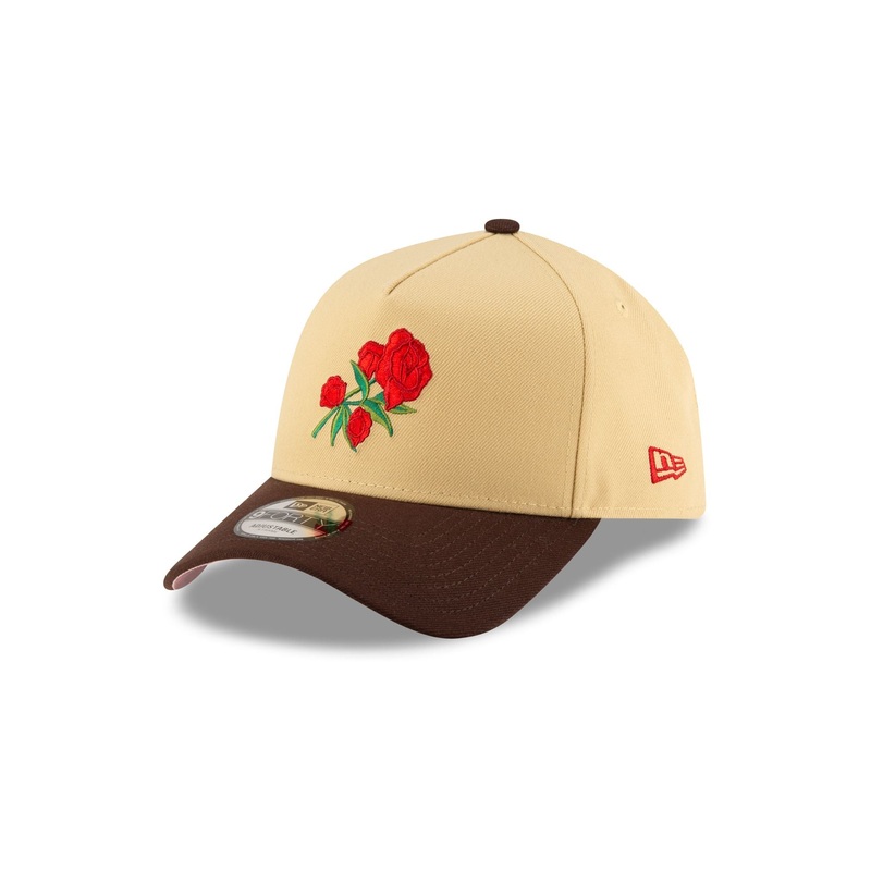 New Era Cap Roses Vegas Gold 9FORTY A-Frame Snapback Hat One Size