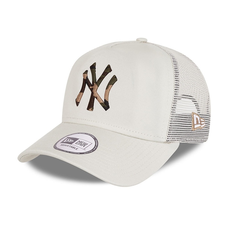 New Era New York Yankees Trucker Cap – MLB Camo Infill – Stone Adjustable