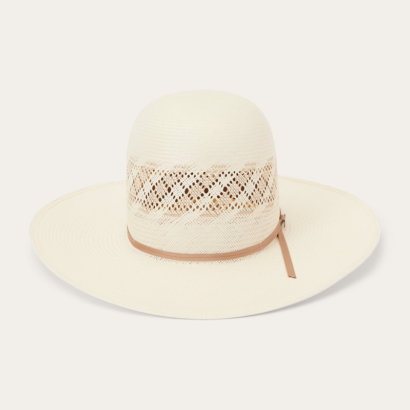 Thunder 10X Straw Cowboy Hat Ivory Gray 6 3/4