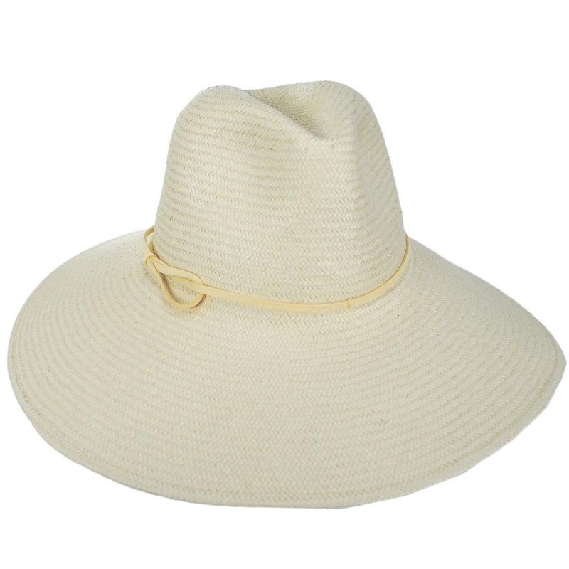 Valentin Toyo Straw Fedora Hat NATURAL ONE SIZE FITS MOST