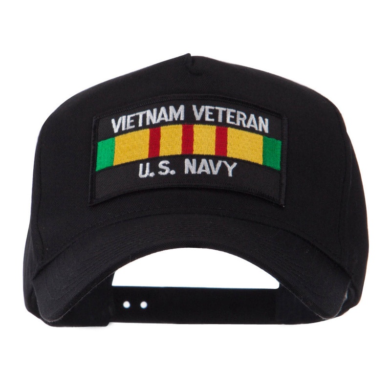 Veteran Rectangle Shape Patch Cap VN Navy One Size