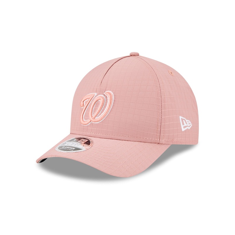 Washington Nationals Pink Ripstop 9FORTY M-Crown A-Frame Snapback Hat One Size