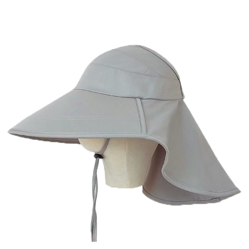 Wide Bill UV Cap with Neck Cover for Women – Karen Keith Hats Grey