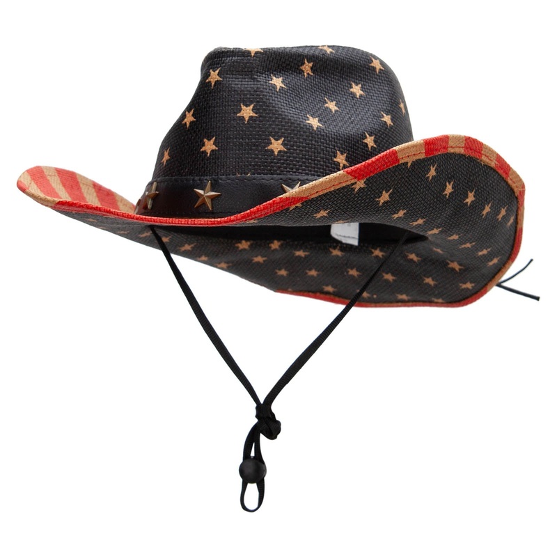 Women’s American Flag Cowboy Hat Flag One Size