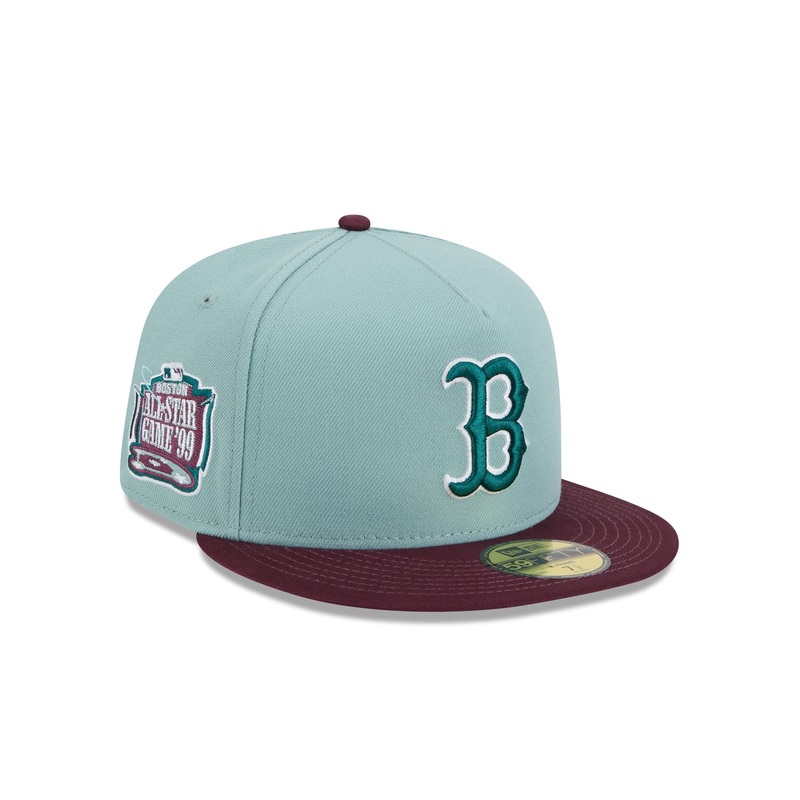 Boston Red Sox Beach Kiss Blue 59FIFTY A-Frame Fitted Hat 7