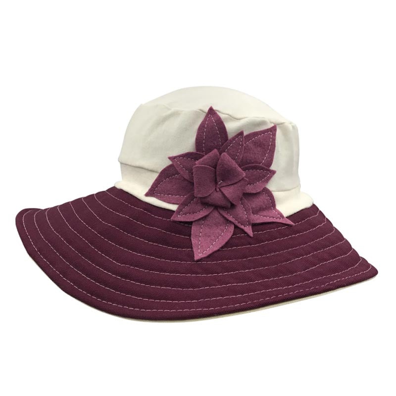 Garibaldi Organic Cotton Stretch Fit Sun Hat – Flipside Hats Burgundy