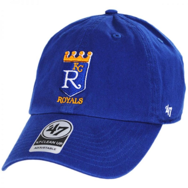 Kansas City Royals MLB Cooperstown Clean Up Strapback Baseball Cap Dad Hat ROYAL ADJUSTABLE