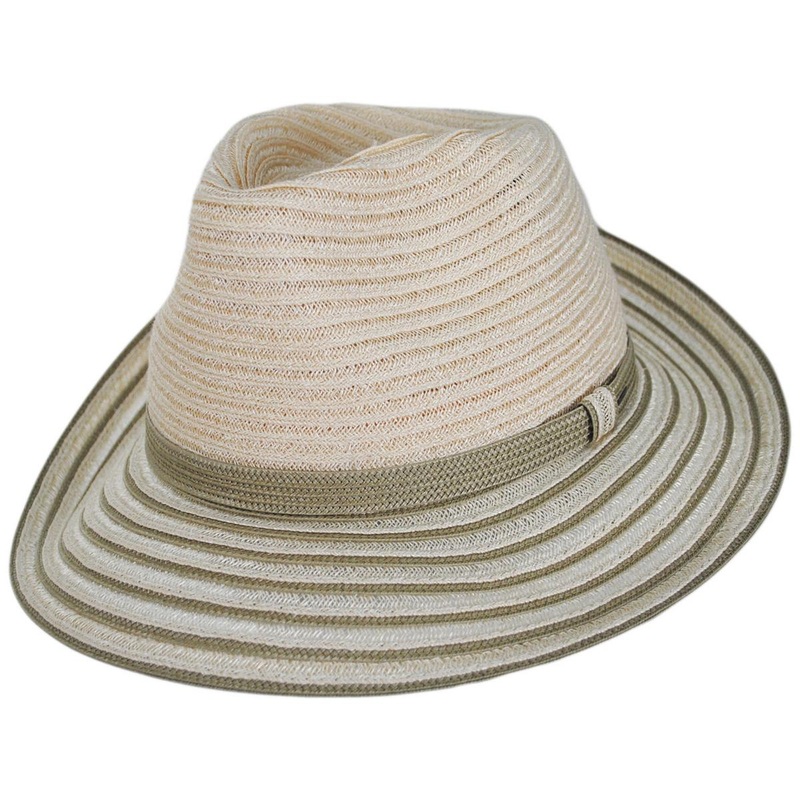 Kylen Hemp Braid Straw Fedora Hat PALM S