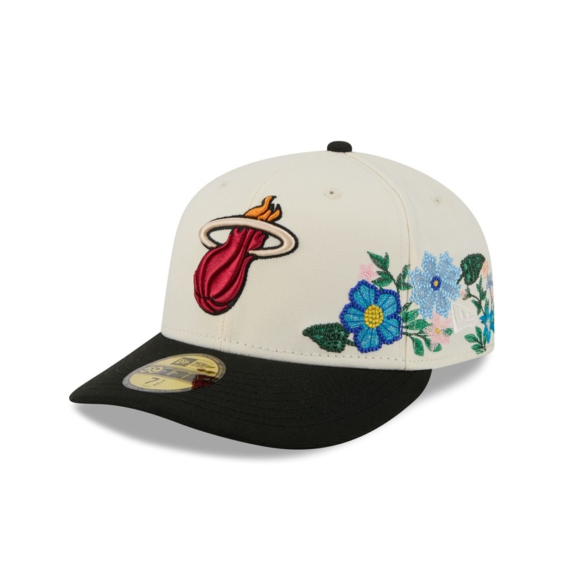 Miami Heat Tonal Florals White 59FIFTY Fitted Hat 7