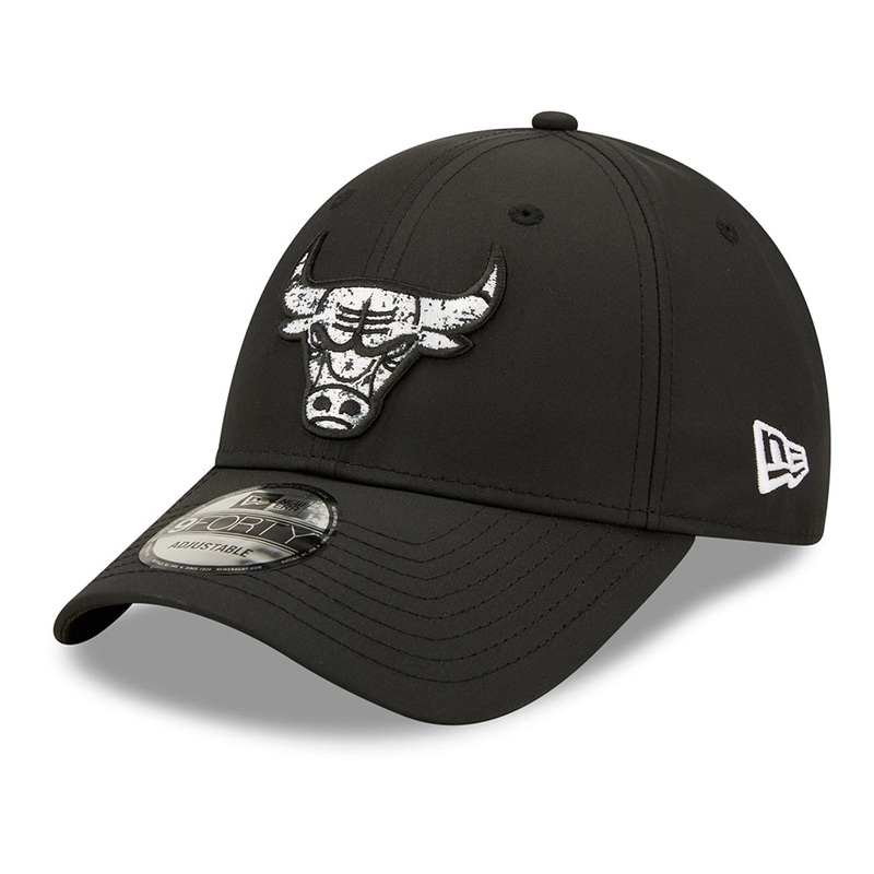 New Era 9FORTY Chicago Bulls Baseball Cap – NBA Black White – Black Adjustable