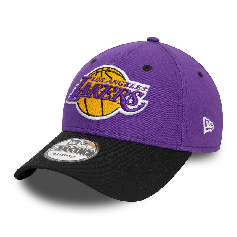 New Era 9FORTY L.A. Lakers Baseball Cap – NBA Side Patch – Purple-Black Adjustable