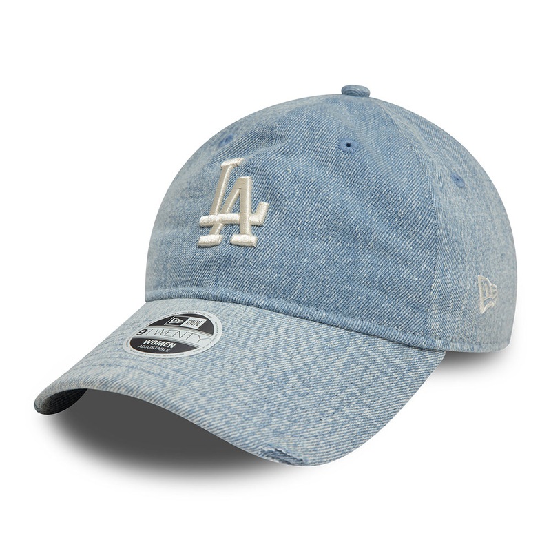 New Era Womens 9TWENTY L.A. Dodgers Baseball Cap – MLB Acid Denim – Light Blue-White Adjustable