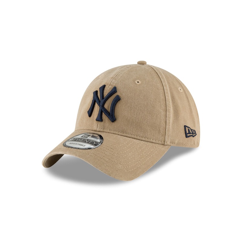 New York Yankees Core Classic Khaki 9TWENTY Adjustable Hat One Size