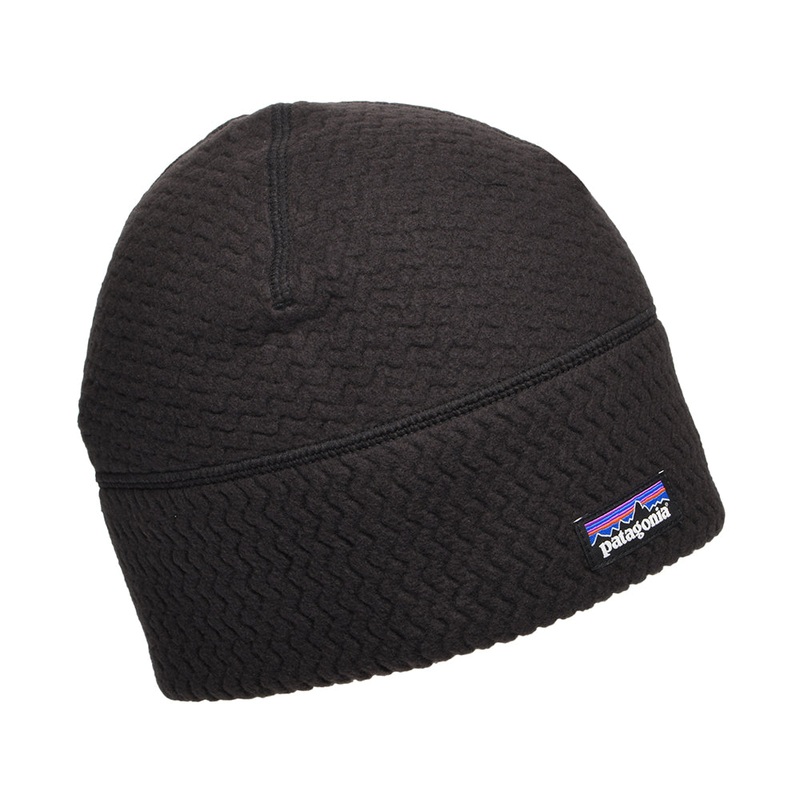 Patagonia Hats R1 Air Jacquard Fleece Beanie Hat – Black Small/Medium