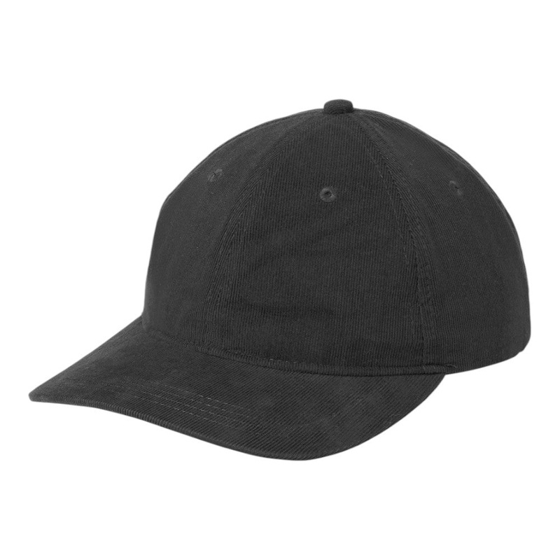 Port Authority C973 Light Corduroy Dad Cap Deep Black