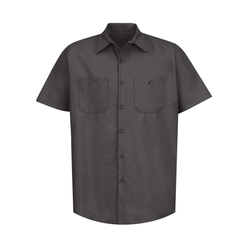Red Kap SP24 Industrial Short Sleeve Work Shirt – Charcoal Charcoal S