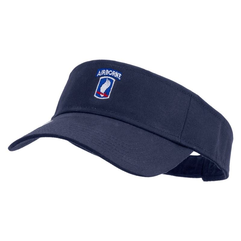 173rd Airborne Brigade Combat Team Embroidered Cotton Twill Sun Visor Navy One Size