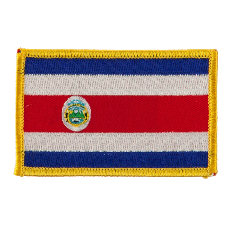 America Flag Embroidered Patches Costa Rica One Size