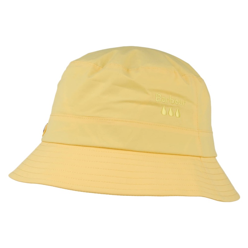 Barbour Hats Weather Comfort Waterproof Bucket Hat – Yellow S