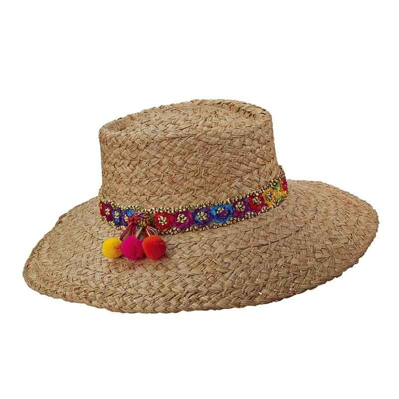 Brooklyn Hats – Pattaya Braided Raffia Gaucho Hat Natural Medium (57 cm)