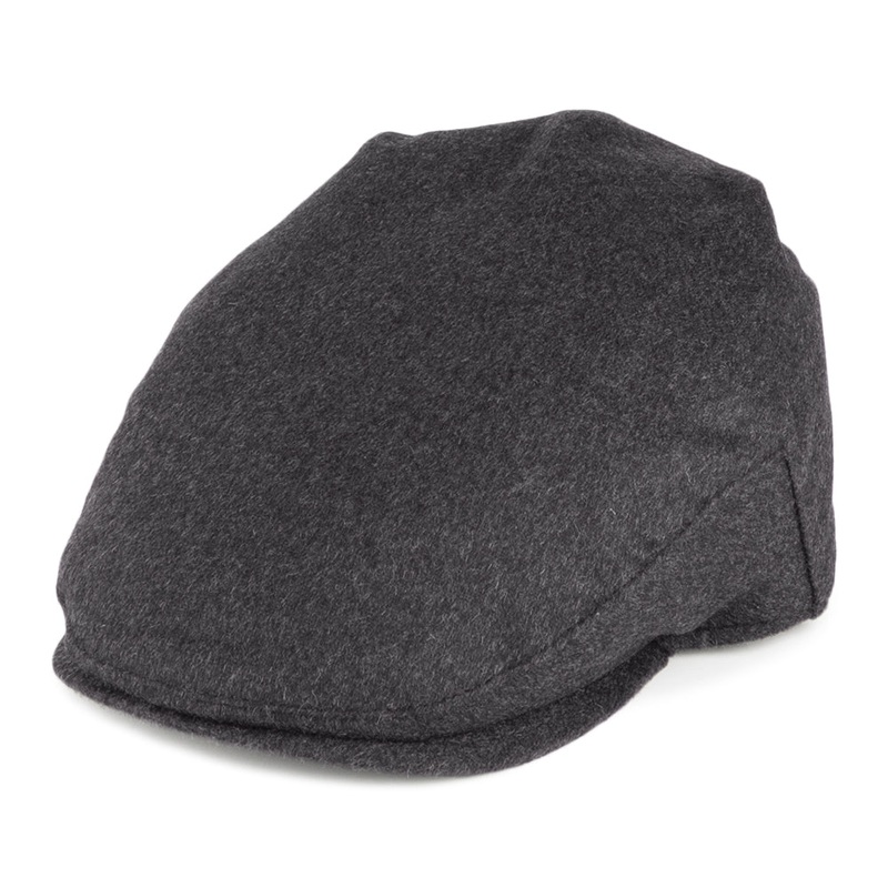 Christys Hats Balmoral Pure Cashmere Flat Cap – Charcoal S