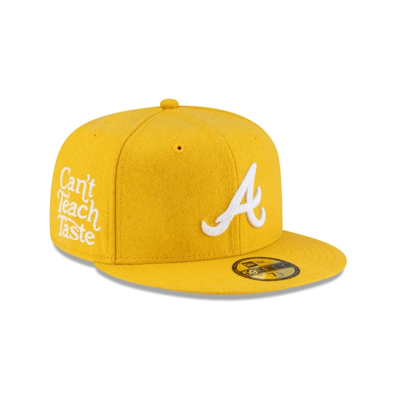 Diet Starts Monday x Atlanta Braves Gold Wool 59FIFTY Fitted Hat 7