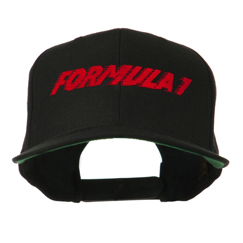 Formula 1 Embroidered Flat Bill Cap Black One Size