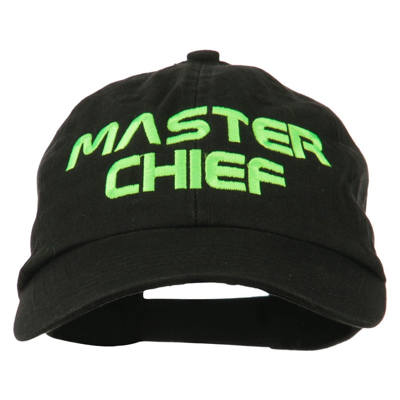 Halloween Master Chief Embroidered Pet Spun Cap Black One Size