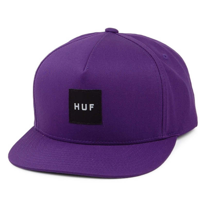 HUF Box Logo Snapback Cap – Purple Adjustable