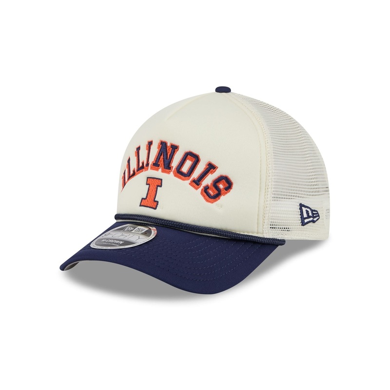 Illinois Fighting Illini Chrome Arch 9FORTY M-Crown A-Frame Trucker Hat One Size