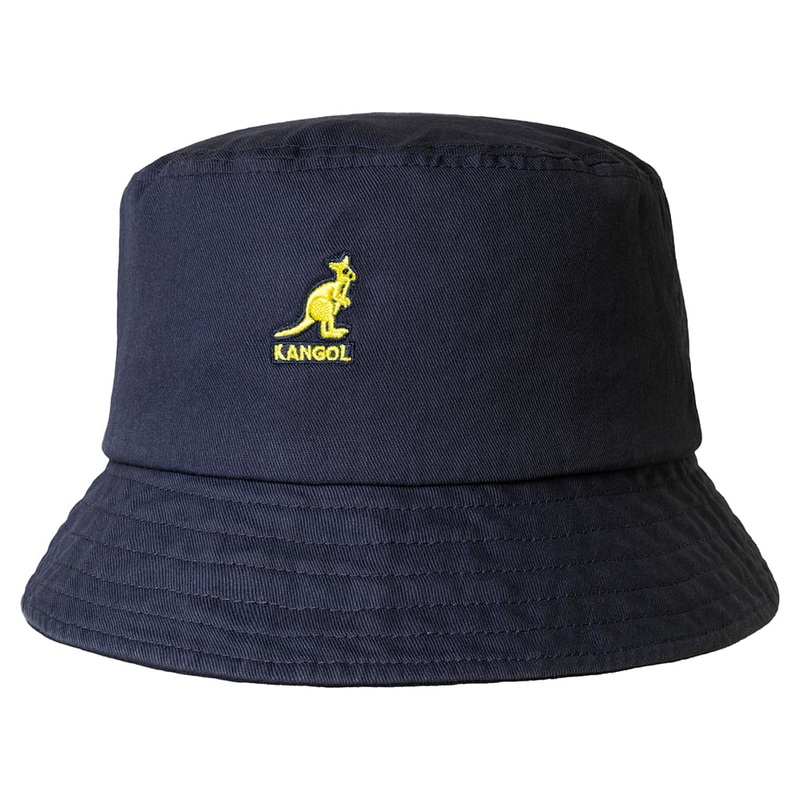 Kangol Washed Cotton Bucket Hat – Navy S
